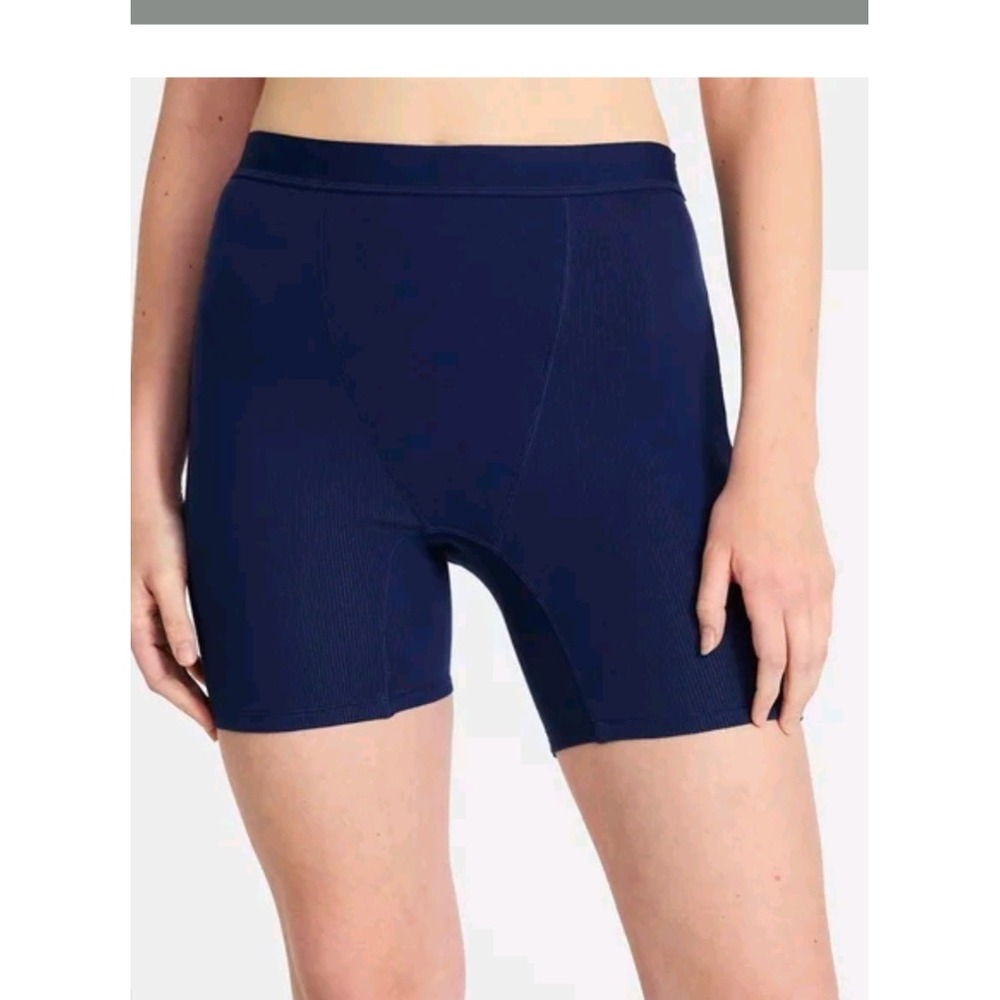 Women's No Boundaries ribbed boxer short panties size XXL 20 color Blue sapphire